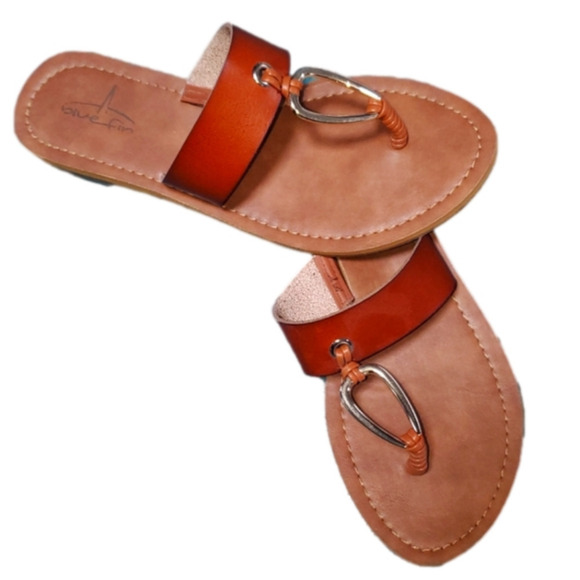 Brown Slip On Sandals Size 9 Euc - Picture 1 of 5